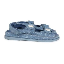 Chanel Dad Sandals Blue Denim Silver Hardware 38 EU -Online Bag Store C SH 231010 1 05
