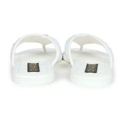 Chanel CC Logo Thong Sandals White Lambskin & Tweed 38 EU Gold Hardware -Online Bag Store C SH 240110 1 TC 06