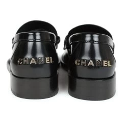 Chanel Loafers Black Shiny Calfskin Gold Hardware 37 EU -Online Bag Store C SH 240110 2 TC 08