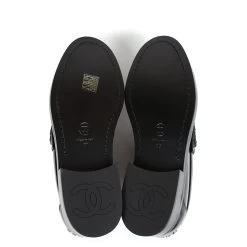 Chanel Loafers Black Shiny Calfskin Gold Hardware 37 EU -Online Bag Store C SH 240110 2 TC 09