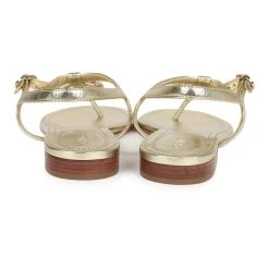 Chanel CC Jeweled Thong Sandals Gold Metallic 38C EU 17 Chanel CC Jeweled Thong Sandals Gold Metallic 38C EU -Online Bag Store C SH 240226 1 TC 06