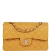 Chanel Small Classic Double Flap Yellow Caviar Light Gold Hardware 1 Chanel Small Classic Double Flap Yellow Caviar Light Gold Hardware -Online Bag Store C SM255 061622 2 01