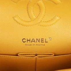 Chanel Small Classic Double Flap Yellow Caviar Light Gold Hardware -Online Bag Store C SM255 061622 2 08