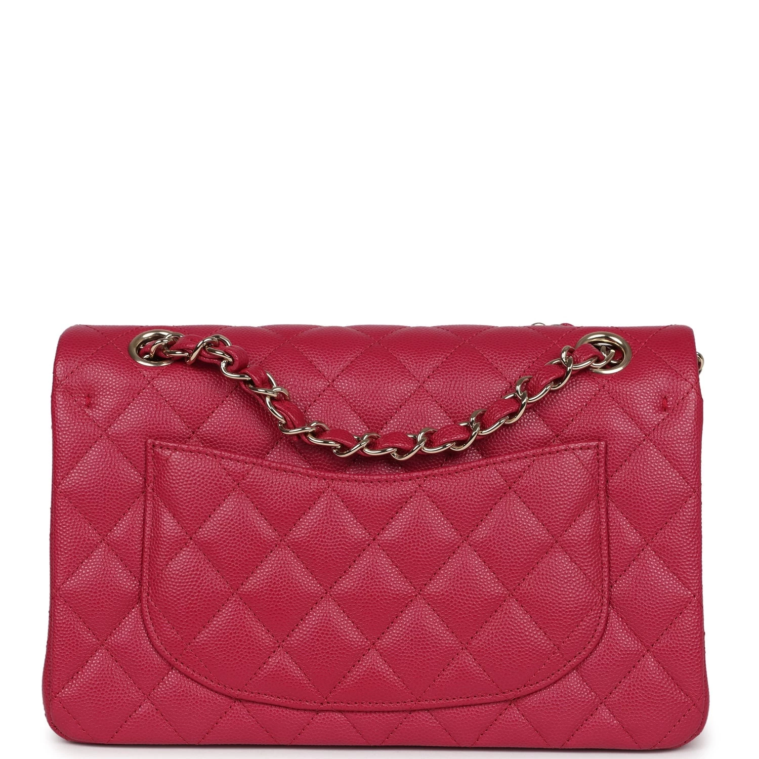 Chanel Small Classic Double Flap Dark Pink Caviar Light Gold Hardware 7 Chanel Small Classic Double Flap Dark Pink Caviar Light Gold Hardware - Image 5