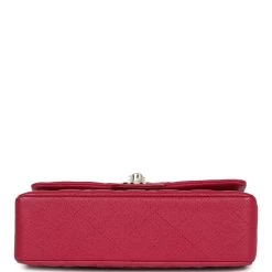 Chanel Small Classic Double Flap Dark Pink Caviar Light Gold Hardware 16 Chanel Small Classic Double Flap Dark Pink Caviar Light Gold Hardware -Online Bag Store C SM255 062422 2 06