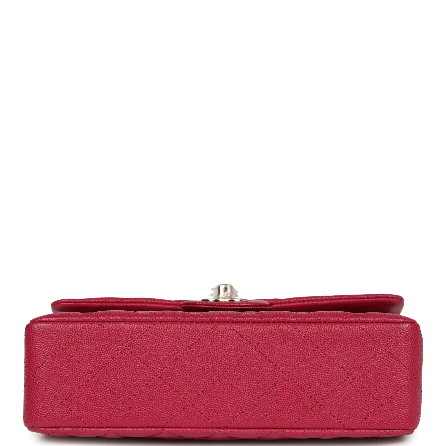 Chanel Small Classic Double Flap Dark Pink Caviar Light Gold Hardware 8 Chanel Small Classic Double Flap Dark Pink Caviar Light Gold Hardware - Image 6
