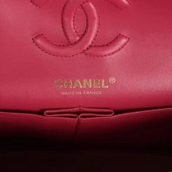Chanel Small Classic Double Flap Dark Pink Caviar Light Gold Hardware 18 Chanel Small Classic Double Flap Dark Pink Caviar Light Gold Hardware -Online Bag Store C SM255 062422 2 08