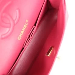 Chanel Small Classic Double Flap Dark Pink Caviar Light Gold Hardware 19 Chanel Small Classic Double Flap Dark Pink Caviar Light Gold Hardware -Online Bag Store C SM255 062422 2 09