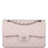 Chanel Small Classic Double Flap Bag Light Mauve Lambskin Silver Hardware -Online Bag Store C SM255 072321 1 1