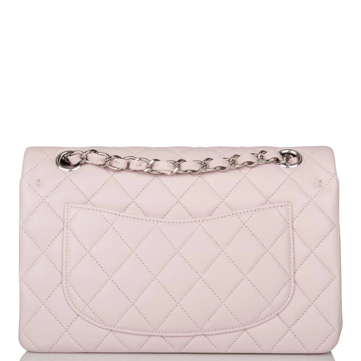 Chanel Small Classic Double Flap Bag Light Mauve Lambskin Silver Hardware 6 Chanel Small Classic Double Flap Bag Light Mauve Lambskin Silver Hardware - Image 4