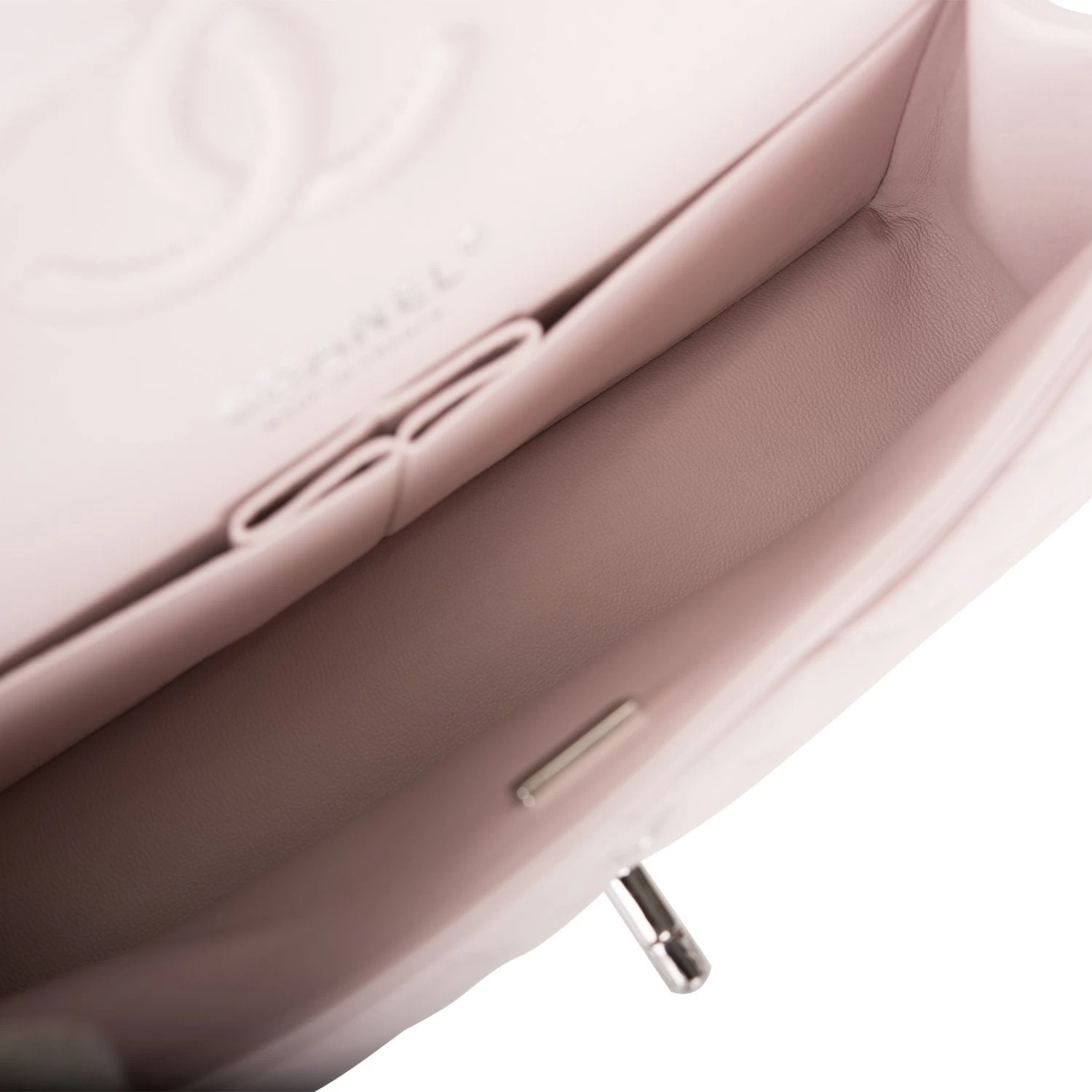 Chanel Small Classic Double Flap Bag Light Mauve Lambskin Silver Hardware 10 Chanel Small Classic Double Flap Bag Light Mauve Lambskin Silver Hardware - Image 8