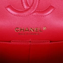Chanel Small Classic Double Flap Fuchsia Caviar Light Gold Hardware -Online Bag Store C SM255 081122 1 08