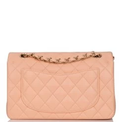 Chanel Small Classic Double Flap Peach Lambskin Light Gold Hardware 13 Chanel Small Classic Double Flap Peach Lambskin Light Gold Hardware -Online Bag Store C SM255 120321 2 4