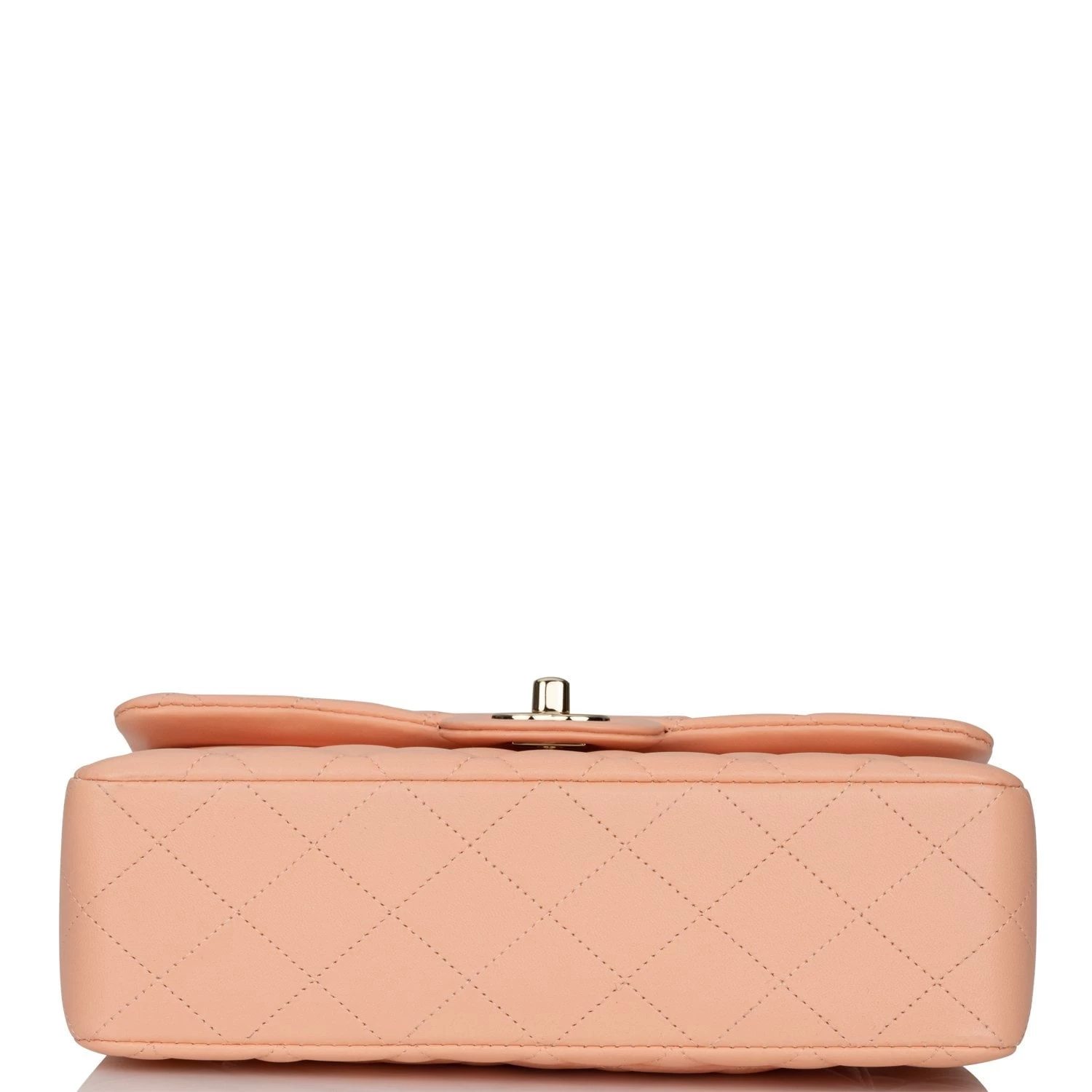 Chanel Small Classic Double Flap Peach Lambskin Light Gold Hardware 7 Chanel Small Classic Double Flap Peach Lambskin Light Gold Hardware - Image 5