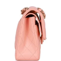 Chanel Small Classic Double Flap Pink Lambskin Light Gold Hardware -Online Bag Store C SM255 230310 1 04