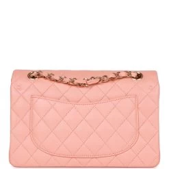 Chanel Small Classic Double Flap Pink Lambskin Light Gold Hardware -Online Bag Store C SM255 230310 1 05