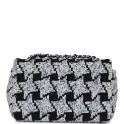 Pre-owned Chanel Mini Rectangular Flap Bag Blue Tweed Silver Hardware 15 Pre-owned Chanel Mini Rectangular Flap Bag Blue Tweed Silver Hardware -Online Bag Store C SM255 230322 1 05
