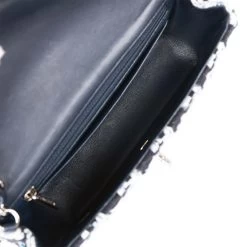 Pre-owned Chanel Mini Rectangular Flap Bag Blue Tweed Silver Hardware 19 Pre-owned Chanel Mini Rectangular Flap Bag Blue Tweed Silver Hardware -Online Bag Store C SM255 230322 1 08