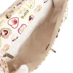 Pre-Owned Chanel Small Classic Coco Heart Motif Flap Bag Multicolor Canvas Silver Hardware 19 Pre-Owned Chanel Small Classic Coco Heart Motif Flap Bag Multicolor Canvas Silver Hardware -Online Bag Store C SM255 230515 1 08