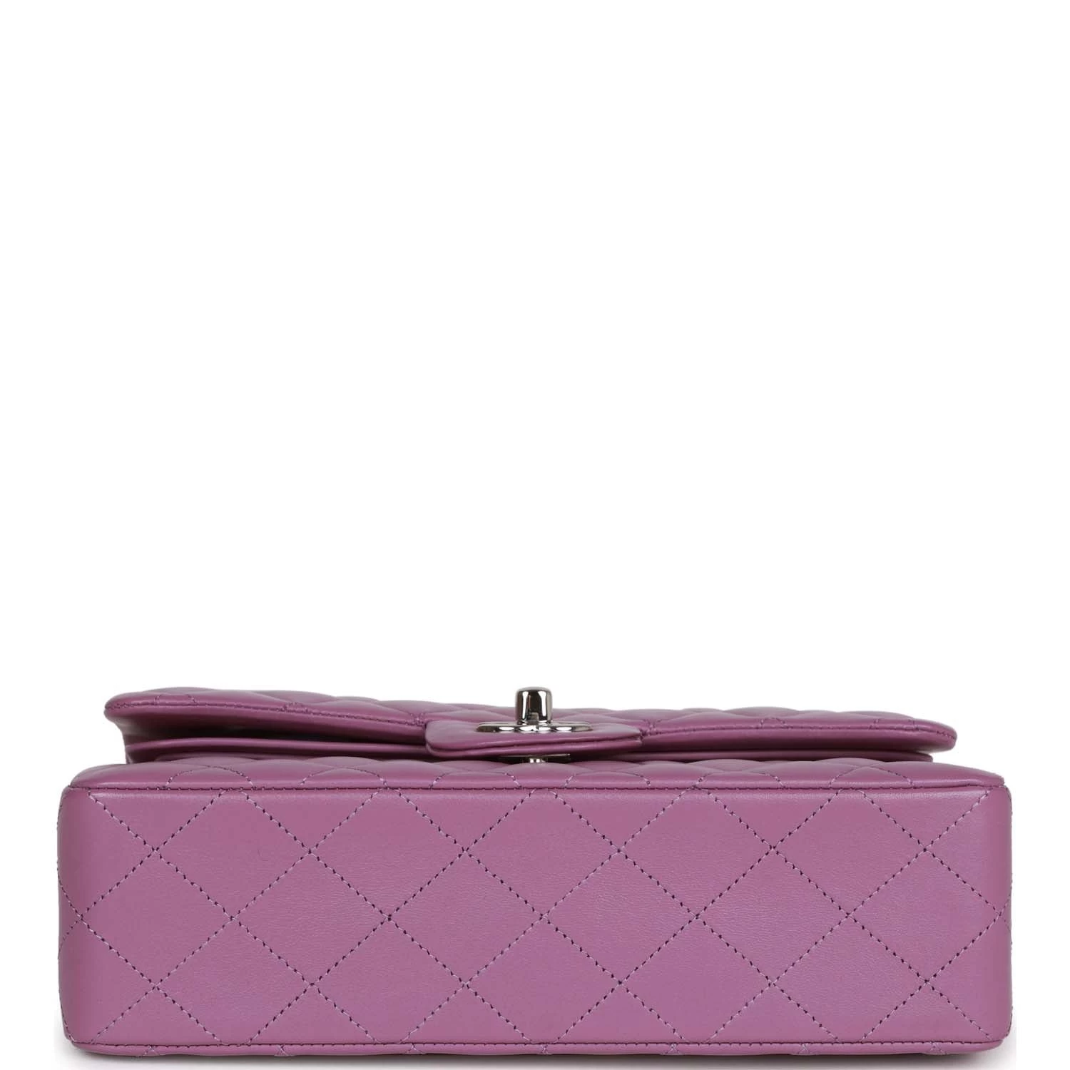Chanel Small Classic Double Flap Bag Purple Lambskin Silver Hardware 8 Chanel Small Classic Double Flap Bag Purple Lambskin Silver Hardware - Image 6