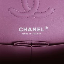 Chanel Small Classic Double Flap Bag Purple Lambskin Silver Hardware 18 Chanel Small Classic Double Flap Bag Purple Lambskin Silver Hardware -Online Bag Store C SM255 230519 1 08