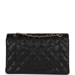 Chanel Small Classic Double Flap Black Caviar Gold Hardware -Online Bag Store C SM255 230623 1 05