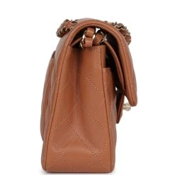 Chanel Small Classic Double Flap Caramel Lambskin Gold Hardware -Online Bag Store C SM255 230817 1 JL 04
