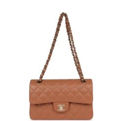 Chanel Small Classic Double Flap Caramel Lambskin Gold Hardware -Online Bag Store C SM255 230817 1 JL 07