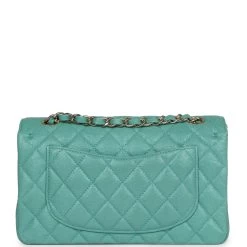 Chanel Small Classic Double Flap Turquoise Iridescent Caviar Light Gold Hardware 14 Chanel Small Classic Double Flap Turquoise Iridescent Caviar Light Gold Hardware -Online Bag Store C SM255 230825 1 CT 05