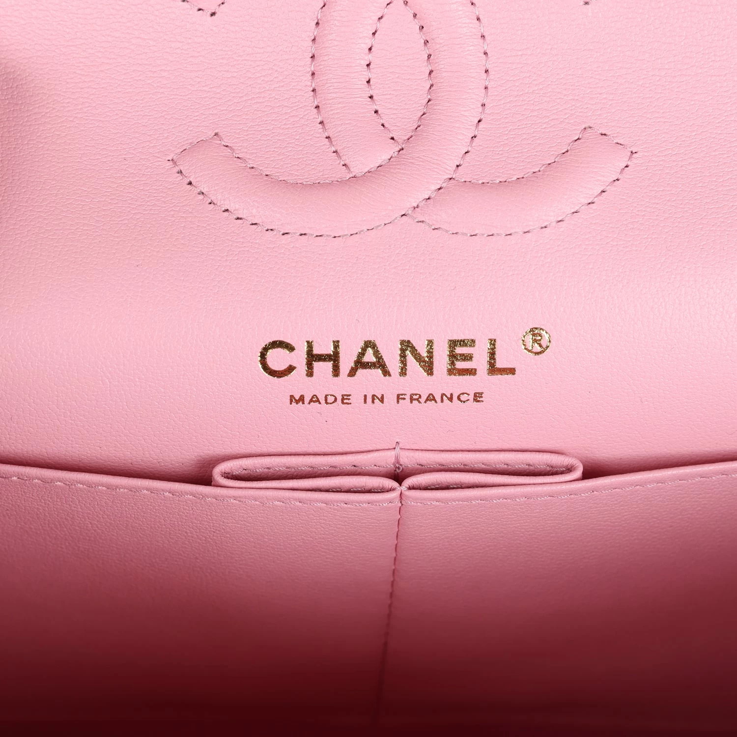 Chanel Small Classic Double Flap Dark Pink Lambskin Light Gold Hardware 10 Chanel Small Classic Double Flap Dark Pink Lambskin Light Gold Hardware - Image 8
