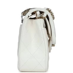 Chanel Small Classic Double Flap White Caviar Light Gold Hardware -Online Bag Store C SM255 231206 2 SS 04