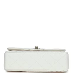 Chanel Small Classic Double Flap White Caviar Light Gold Hardware -Online Bag Store C SM255 231206 2 SS 06