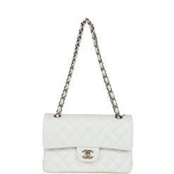 Chanel Small Classic Double Flap White Caviar Light Gold Hardware -Online Bag Store C SM255 231206 2 SS 07