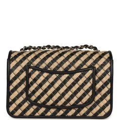 Chanel Small Urban Jungle Flap Beige And Black Stripe Raffia Jute Gold Hardware 15 Chanel Small Urban Jungle Flap Beige And Black Stripe Raffia Jute Gold Hardware -Online Bag Store C SM255 240125 1 05
