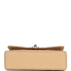 Chanel Small Classic Double Flap Bag Beige Caviar Gold Hardware 16 Chanel Small Classic Double Flap Bag Beige Caviar Gold Hardware -Online Bag Store C SM255 240202 1 KN 06