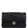 Chanel Small Classic Double Flap Black Lambskin Gold Hardware -Online Bag Store C SM255 240213 1 01