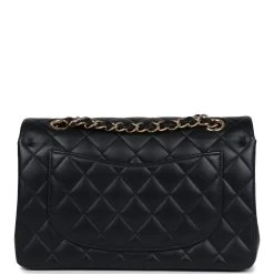 Chanel Small Classic Double Flap Black Lambskin Gold Hardware -Online Bag Store C SM255 240213 1 05