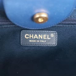 Pre-owned Chanel Small Deauville Shopping Bag Blue Caviar Antique Gold Hardware -Online Bag Store C TL 020823 1 09