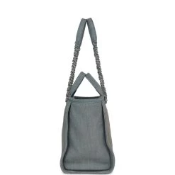 Chanel Small Deauville Shopping Bag Distressed Blue Denim Aged Silver Hardware -Online Bag Store C TL 230509 1 05