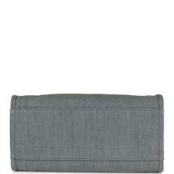Chanel Small Deauville Shopping Bag Distressed Blue Denim Aged Silver Hardware -Online Bag Store C TL 230509 1 08