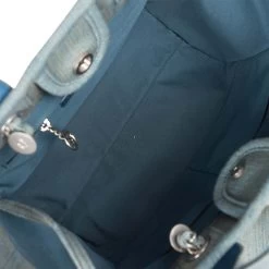 Chanel Small Deauville Shopping Bag Distressed Blue Denim Aged Silver Hardware -Online Bag Store C TL 230509 1 09