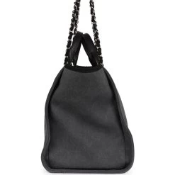 Chanel Medium Deauville Shopping Bag Dark Grey Denim Silver Hardware -Online Bag Store C TL 230608 1 05