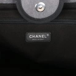 Chanel Medium Deauville Shopping Bag Dark Grey Denim Silver Hardware -Online Bag Store C TL 230608 1 09
