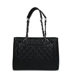 Pre-owned Chanel Grand Shopping Tote Bag Black Caviar Silver Hardware -Online Bag Store C TL 231114 1 04