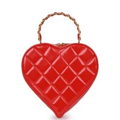 Vintage Chanel Heart Vanity Bag Red And Black Patent Antique Gold Hardware 14 Vintage Chanel Heart Vanity Bag Red And Black Patent Antique Gold Hardware -Online Bag Store C V 230227 1 05