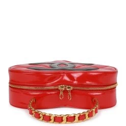 Vintage Chanel Heart Vanity Bag Red And Black Patent Antique Gold Hardware 17 Vintage Chanel Heart Vanity Bag Red And Black Patent Antique Gold Hardware -Online Bag Store C V 230227 1 07