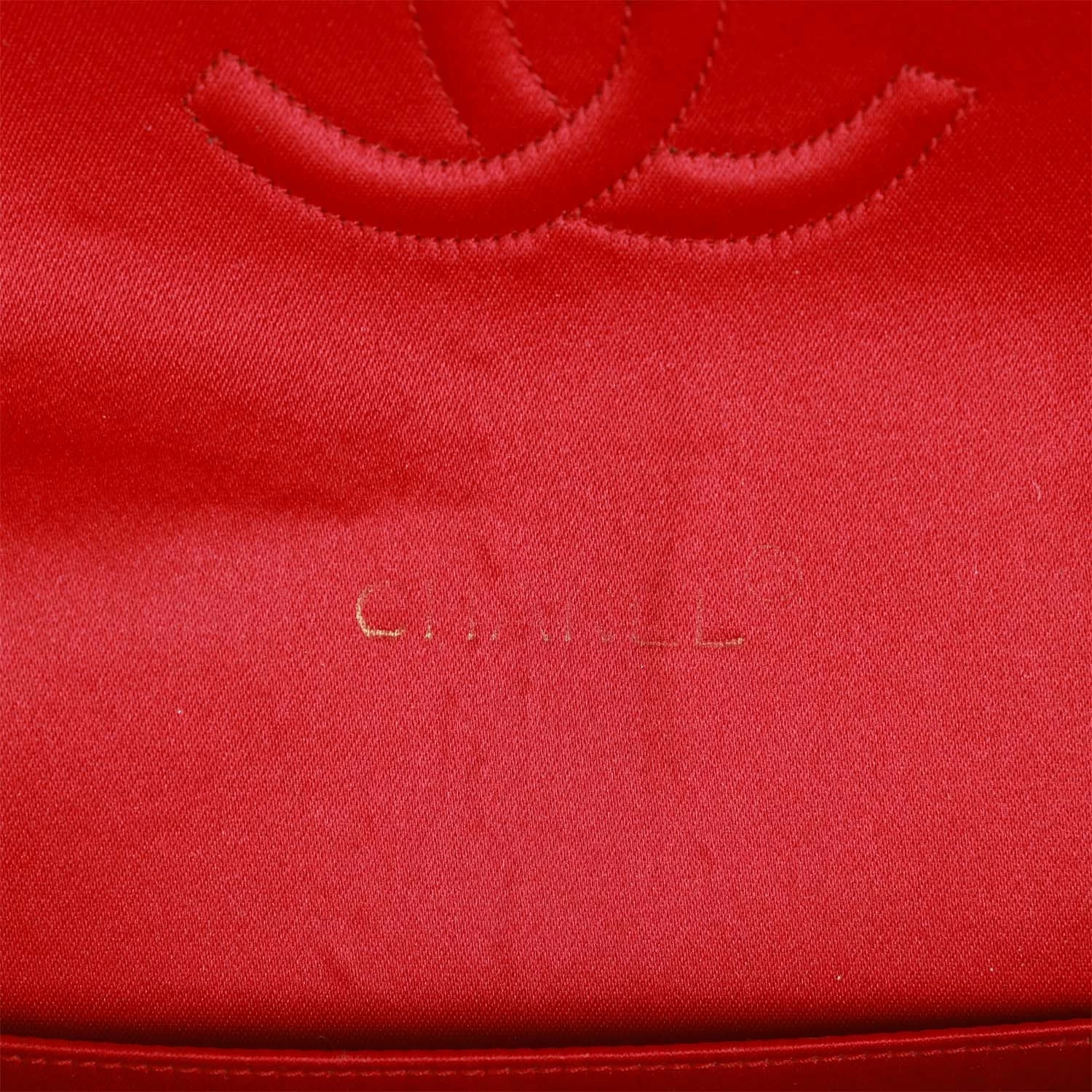 Vintage Chanel Small Flap Bag Red Satin Gold Hardware 10 Vintage Chanel Small Flap Bag Red Satin Gold Hardware - Image 8