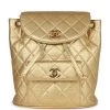 Vintage Chanel Duma Backpack Gold Metallic Lambskin Gold Hardware -Online Bag Store C V 230321 2 01