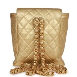 Vintage Chanel Duma Backpack Gold Metallic Lambskin Gold Hardware 14 Vintage Chanel Duma Backpack Gold Metallic Lambskin Gold Hardware -Online Bag Store C V 230321 2 05