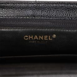 Vintage Chanel Wood Top Handle Bag Black Caviar Gold Hardware 18 Vintage Chanel Wood Top Handle Bag Black Caviar Gold Hardware -Online Bag Store C V 230328 2 08